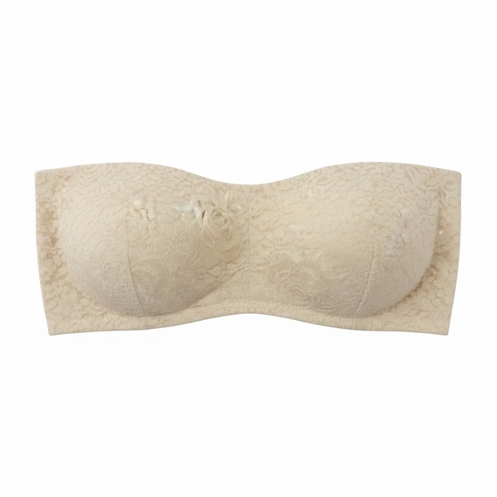Wacoal Halo Lace Strapless Underwire Bra Sand 32DD 854205